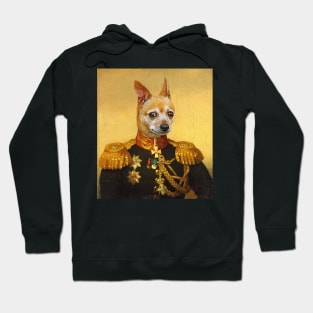 Chiuahuah Military Portrait Hoodie